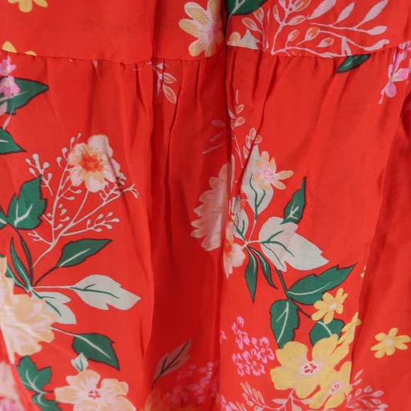 Skies are Blue Women's Fleur Print Off Shoulder Midi Dress Size Small NWT - Picture 12 of 16